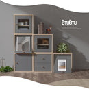 木製キューブボックス〔幅35cm〕 木製キューブボックス〔幅35cm〕 本棚 ラック キューブボックス収納 韓国インテリア グレージュ PUTUPUTU