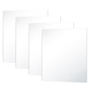 アクリルミラー〔4枚セット〕 割れない鏡 姿見 全身鏡 ウォールミラー アクリルミラー 約 30×30cm 四角 4枚セット おしゃれ 貼る鏡 壁 穴あけ不要 粘着シール付き 軽量 ぼん家具