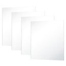 アクリルミラー〔4枚セット〕 割れない鏡 姿見 全身鏡 ウォールミラー アクリルミラー 約 30×30cm 四角 4枚セット おしゃれ 貼る鏡 壁 穴あけ不要 粘着シール付き 軽量 ぼん家具