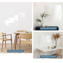 アクリルミラー〔4枚セット〕 割れない鏡 姿見 全身鏡 ウォールミラー アクリルミラー 約 30×30cm 四角 4枚セット おしゃれ 貼る鏡 壁 穴あけ不要 粘着シール付き 軽量 ぼん家具