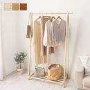 木製ハンガーラック〔幅115cm〕 ハンガーラック ロング 幅115cm 高さ175cm ウッド 折りたたみ シンプル 洋服ハンガーラック コートハンガー 洋服掛け ホワイト ナチュラル ブラウン ぼん家具