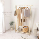 木製ハンガーラック〔幅115cm〕 ハンガーラック ロング 幅115cm 高さ175cm ウッド 折りたたみ シンプル 洋服ハンガーラック コートハンガー 洋服掛け ホワイト ナチュラル ブラウン ぼん家具