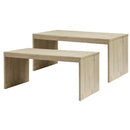 木製整理棚〔奥行37cm〕 コの字ラック 2個セット 木製 整理棚 収納ラック 積み重ね クローゼット 押入れ ぼん家具