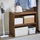 木製整理棚〔奥行37cm〕 コの字ラック 2個セット 木製 整理棚 収納ラック 積み重ね クローゼット 押入れ ぼん家具