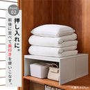 木製整理棚〔奥行37cm〕 コの字ラック 2個セット 木製 整理棚 収納ラック 積み重ね クローゼット 押入れ ぼん家具