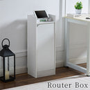 ルーターボックス ルーター収納ボックス 扉付き 2段 電話台 ラック ケーブル 配線 スリム 隠す 木製 ぼん家具