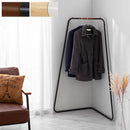 コーナーハンガーラック 衣類収納 ハンガーラック コーナーハンガーラック L字 パイプハンガー 洋服掛けラック ワードローブ 洋服ラック スリム 低め スチール 天然木 ぼん家具