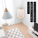 コーナーハンガーラック 衣類収納 ハンガーラック コーナーハンガーラック L字 パイプハンガー 洋服掛けラック ワードローブ 洋服ラック スリム 低め スチール 天然木 ぼん家具