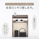 ケーブルボックス〔大〕 ルーターボックス 可動棚 韓国インテリア グレージュ ケーブル 電源タップ 収納 薄型 PUTUPUTU