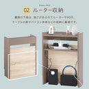 ケーブルボックス〔大〕 ルーターボックス 可動棚 韓国インテリア グレージュ ケーブル 電源タップ 収納 薄型 PUTUPUTU