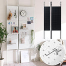 つっぱり式パンチングパネル パンチングボード 突っ張り 有孔ボード ペグボード パンチングパネル 磁石がつくボード 壁面収納 スチール フック付き 玄関 子供部屋 身支度 ぼん家具