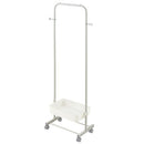 キャスター付きハンガーラック ハンガーラック スリム おしゃれ スチールラック 約 幅60cm 高さ150cm コートハンガー キャスター付 洋服ラック 玄関 ランドリー 一人暮らし かご付き ぼん家具