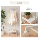 キャスター付きハンガーラック ハンガーラック スリム おしゃれ スチールラック 約 幅60cm 高さ150cm コートハンガー キャスター付 洋服ラック 玄関 ランドリー 一人暮らし かご付き ぼん家具