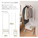 キャスター付きハンガーラック ハンガーラック スリム おしゃれ スチールラック 約 幅60cm 高さ150cm コートハンガー キャスター付 洋服ラック 玄関 ランドリー 一人暮らし かご付き ぼん家具