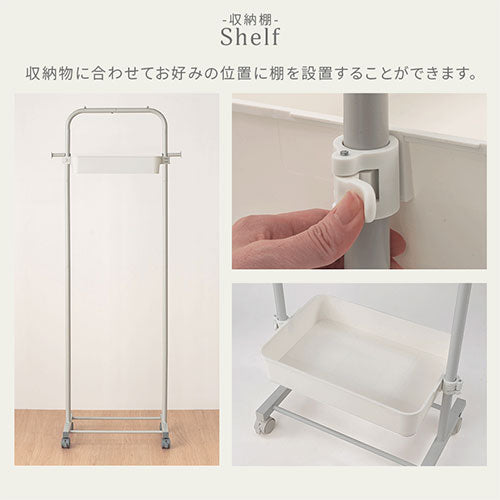 ぼん家具 キャスター付きハンガーラック おしゃれ 収納家具 衣類収納