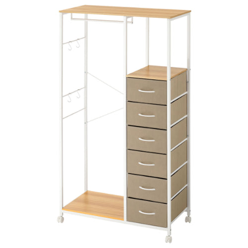 引き出し付きハンガーラック 衣類収納 ハンガーラック おしゃれ ぼん