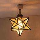 シーリングライト 1灯 星型 シーリングライト 小型シーリングライト 天井照明 星 1灯 ガラス 真鍮 角度調節 キッチンライト 内玄関 キッチン照明 アンティーク noji ノジー ぼん家具