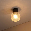 シーリングライト 1灯 丸型 シーリングライト 天井照明 照明器具 ボールランプ 丸型 ガラスシェード ひび割れ模様 かわいい 内玄関 階段 廊下 トイレ 1灯 noji ノジー ぼん家具