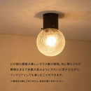 シーリングライト 1灯 丸型 シーリングライト 天井照明 照明器具 ボールランプ 丸型 ガラスシェード ひび割れ模様 かわいい 内玄関 階段 廊下 トイレ 1灯 noji ノジー ぼん家具