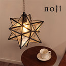 ペンダントライト 1灯 ガラス 星型 ペンダントライト ダイニングライト キッチンライト 星 ガラス 真鍮 内玄関 ライト 照明 吹き抜け キッチン照明 シンプル アンティーク noji ノジー ぼん家具