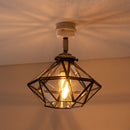 シーリングライト 1灯 ダイヤモンド型 照明器具 シーリング LED ライト 1灯 リビング照明 天井照明 おしゃれ 北欧 階段 廊下 キッチン トイレ 内玄関 アンティーク noji ノジー ぼん家具