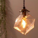 ペンダントライト 1灯 ガラスキューブ  ペンダントライト ガラス e17 シンプル 吊り下げライト 正方形 キューブガラス 小型 ダイニング キッチン 玄関 ライト 電気 照明 レトロ noji ノジー ぼん家具