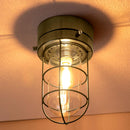 シーリングライト 1灯 マリンライト シーリングライト LED おしゃれ 照明器具 天井照明 ガラス マリンランプ レトロ 北欧 スチール 口金 e17 2畳 3畳 トイレ 寝室 玄関 ぼん家具