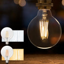 LEDフィラメント電球〔丸型〕 LED電球 ボール型 E26 60W ボール電球 電球色 昼白色 レトロ エジソン球 広配光 LEDフィラメント電球 ガラス 透明 クリア電球 フィラメント 95mm径 ぼん家具