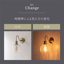 ブラケットライト 1灯 ガラス ブラケットライト ウォールライト おしゃれ LED 間接照明 丸 壁掛け 壁付け 口金 e26 泡 クラック ガラス 真鍮 透明 角度調節 noji ノジー ぼん家具