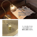 デスクライト モールガラス デスクライト 調光式 LED 卓上ライト ガラス スタンドライト おしゃれ ダイヤルスイッチ 角度調整 リビング 寝室 北欧 コンセント式 noji ノジー noji