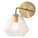 ブラケットライト 1灯 ガラス ブラケットライト LED 壁掛け 照明器具 おしゃれ ガラス 真鍮 風 照明 玄関 洗面台 廊下 透明 クラックガラス 泡ガラス アンティーク noji ノジー noji