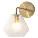 ブラケットライト 1灯 ガラス ブラケットライト LED 壁掛け 照明器具 おしゃれ ガラス 真鍮 風 照明 玄関 洗面台 廊下 透明 クラックガラス 泡ガラス アンティーク noji ノジー noji