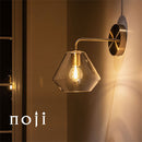 ブラケットライト 1灯 ガラス ブラケットライト LED 壁掛け 照明器具 おしゃれ ガラス 真鍮 風 照明 玄関 洗面台 廊下 透明 クラックガラス 泡ガラス アンティーク noji ノジー noji