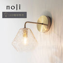ブラケットライト 1灯 ガラス ブラケットライト LED 壁掛け 照明器具 おしゃれ ガラス 真鍮 風 照明 玄関 洗面台 廊下 透明 クラックガラス 泡ガラス アンティーク noji ノジー noji