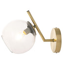 ブラケットライト 1灯 ガラス ブラケットライト LED 壁掛け 照明器具 おしゃれ ガラス 丸 真鍮 風 照明 玄関 洗面台 廊下 透明 クラックガラス 泡ガラス アンティーク noji ノジー noji