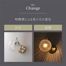 ブラケットライト 1灯 ガラス ブラケットライト LED 壁掛け 照明器具 おしゃれ ガラス 丸 真鍮 風 照明 玄関 洗面台 廊下 透明 クラックガラス 泡ガラス アンティーク noji ノジー noji