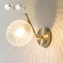 ブラケットライト 1灯 ガラス ブラケットライト LED 壁掛け 照明器具 おしゃれ ガラス 丸 真鍮 風 照明 玄関 洗面台 廊下 透明 クラックガラス 泡ガラス アンティーク noji ノジー noji