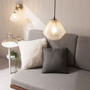 ペンダントライト ガラスシェード 真鍮 ペンダントライト ガラス E17 シンプル 吊り下げライト 透明 ヒビ入り 泡入り 小型 ダイニング キッチン 玄関 ライト 電気 照明 レトロ noji ノジー noji