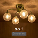 シーリングライト 4灯 ガラス シャンデリア おしゃれ 照明 4灯 led 照明器具 天井照明 バブル ガラス E17口金 リビング 寝室 ダイニング 食卓 ゴールド noji ノジー noji