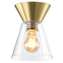 シーリングライト 1灯 シーリングライト 小型シーリングライト 天井照明 真鍮メッキ ガラスシェード キッチンライト 内玄関 ライト シック シンプル おしゃれ noji ノジー noji