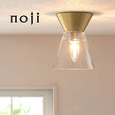 シーリングライト 1灯 シーリングライト 小型シーリングライト 天井照明 真鍮メッキ ガラスシェード キッチンライト 内玄関 ライト シック シンプル おしゃれ noji ノジー noji