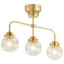 シーリングライト 3灯 ガラス シャンデリア おしゃれ 照明 3灯 led 照明器具 天井照明 バブル ガラス E26口金 リビング 寝室 ダイニング 食卓 ゴールド noji ノジー noji