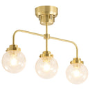 シーリングライト 3灯 ガラス シャンデリア おしゃれ 照明 3灯 led 照明器具 天井照明 バブル ガラス E26口金 リビング 寝室 ダイニング 食卓 ゴールド noji ノジー noji