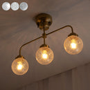 シーリングライト 3灯 ガラス シャンデリア おしゃれ 照明 3灯 led 照明器具 天井照明 バブル ガラス E26口金 リビング 寝室 ダイニング 食卓 ゴールド noji ノジー noji