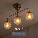 シーリングライト 3灯 ガラス シャンデリア おしゃれ 照明 3灯 led 照明器具 天井照明 バブル ガラス E26口金 リビング 寝室 ダイニング 食卓 ゴールド noji ノジー noji