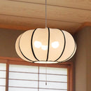 ペンダントライト ファブリックシェード ペンダントライト 和風 led 天井照明 おしゃれ 照明器具 3灯 和室 玄関 リビング 寝室 かぼちゃ 南瓜型 常夜灯 ぼん家具