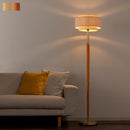 フロアライト ファブリックシェード 真鍮 間接照明 スタンドライト 照明スタンド フロアライト led E26 おしゃれ 北欧 シェード フットスイッチ コンセント 天然木  noji ノジー noji