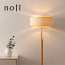 フロアライト ファブリックシェード 真鍮 間接照明 スタンドライト 照明スタンド フロアライト led E26 おしゃれ 北欧 シェード フットスイッチ コンセント 天然木  noji ノジー noji