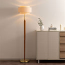 フロアライト ファブリックシェード 真鍮 間接照明 スタンドライト 照明スタンド フロアライト led E26 おしゃれ 北欧 シェード フットスイッチ コンセント 天然木  noji ノジー noji