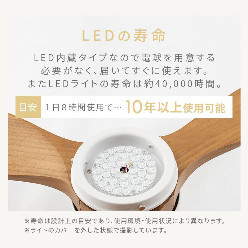 ぼん家具 シーリングファン LED一体型 5畳 おしゃれ 照明 ライト